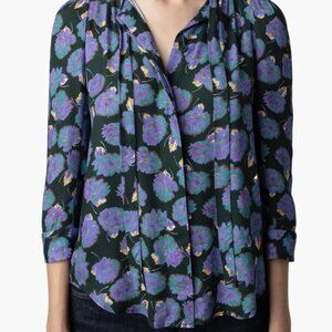 Touch Roses Tie Neck Top